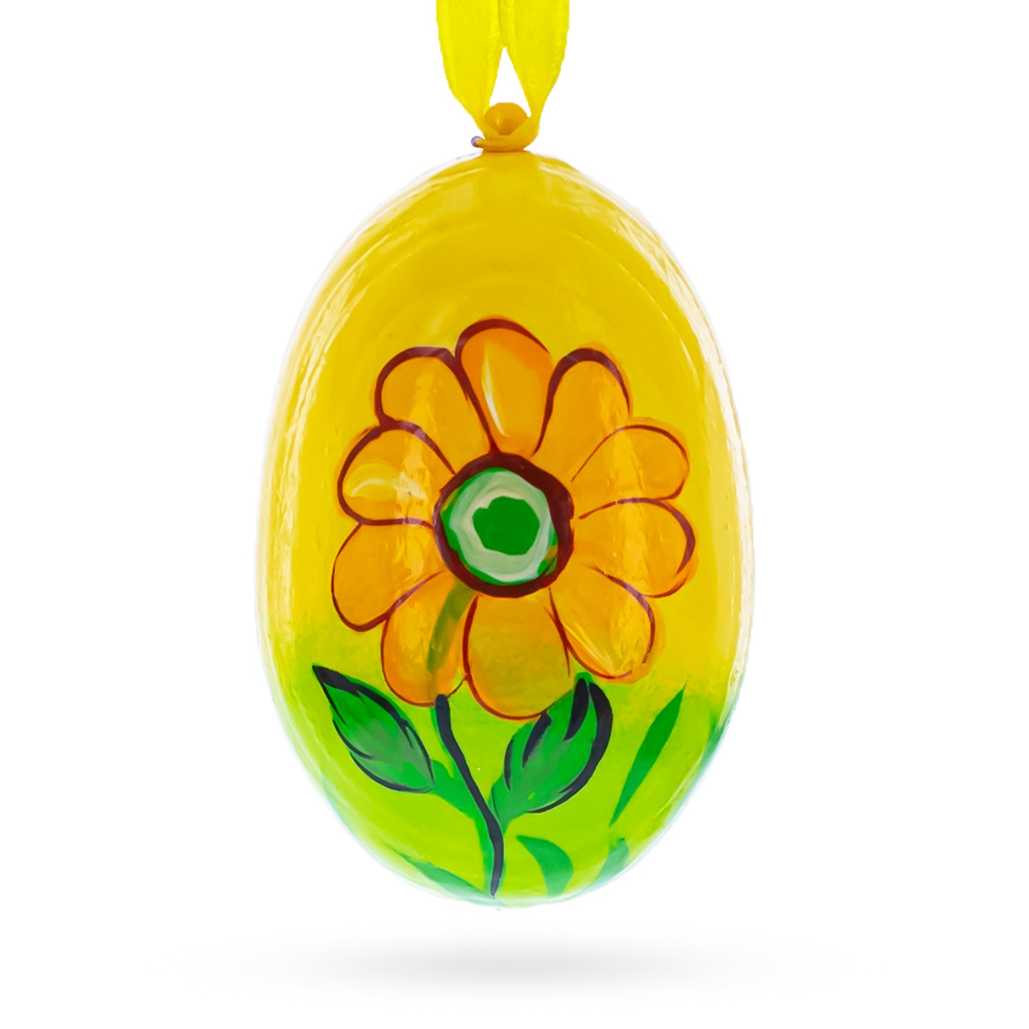 Dog and Cat with Flower Wooden Christmas Ornament 3 Inches BestPysanky