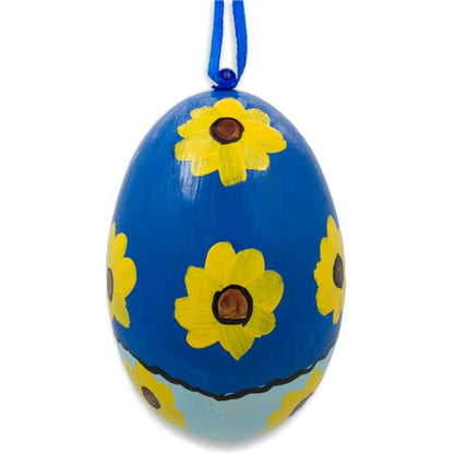 Nesting Doll  Blue Scarf Wooden Egg Ornament 3 Inches BestPysanky