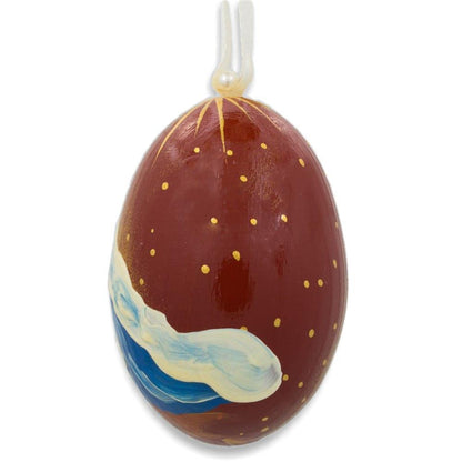 Mary with Joseph Overlooking Jesus Wooden Christmas Ornament 3 Inches BestPysanky