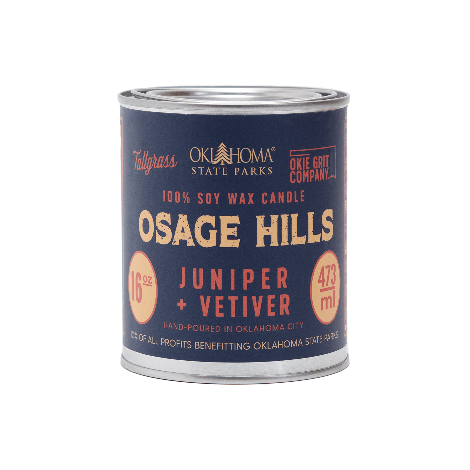Osage Hills: Juniper + Vetiver Soy Wax Candle Tallgrass Supply