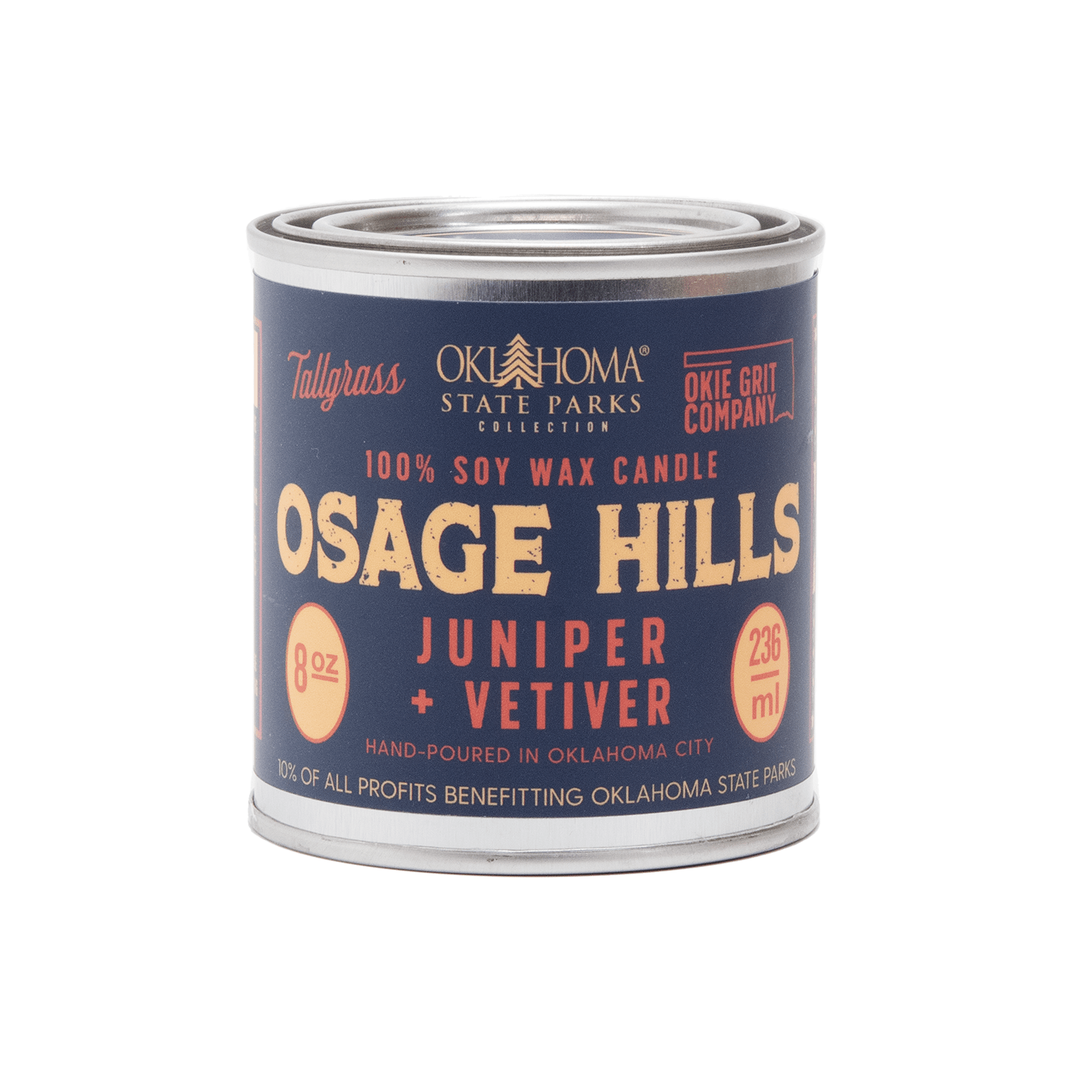 Osage Hills: Juniper + Vetiver Soy Wax Candle Tallgrass Supply