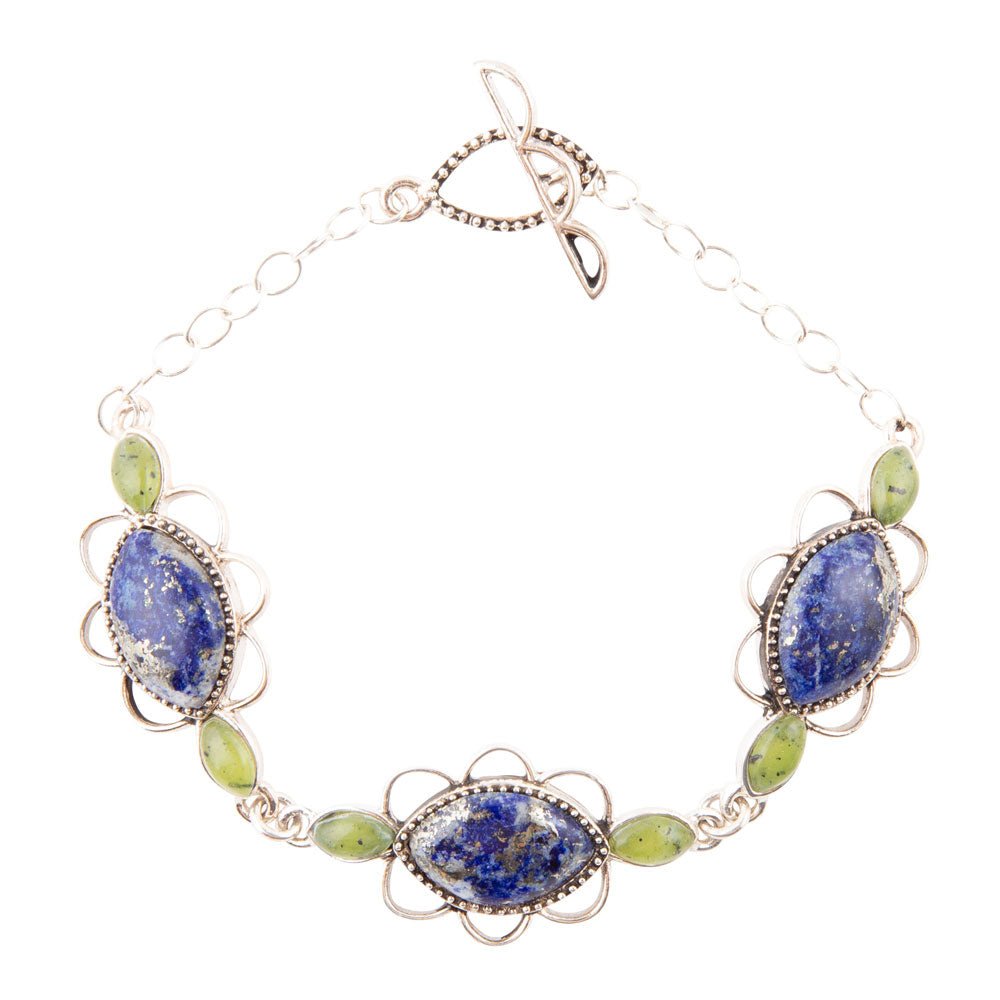 Oxford Lapis and Jade Bracelet Barse Jewelry