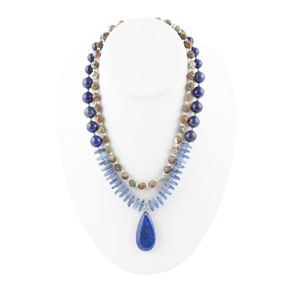 Oxford Two Row Pendant Necklace Barse Jewelry