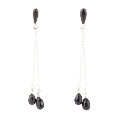 Palios Black Onyx Cascade Post Earrings Barse Jewelry