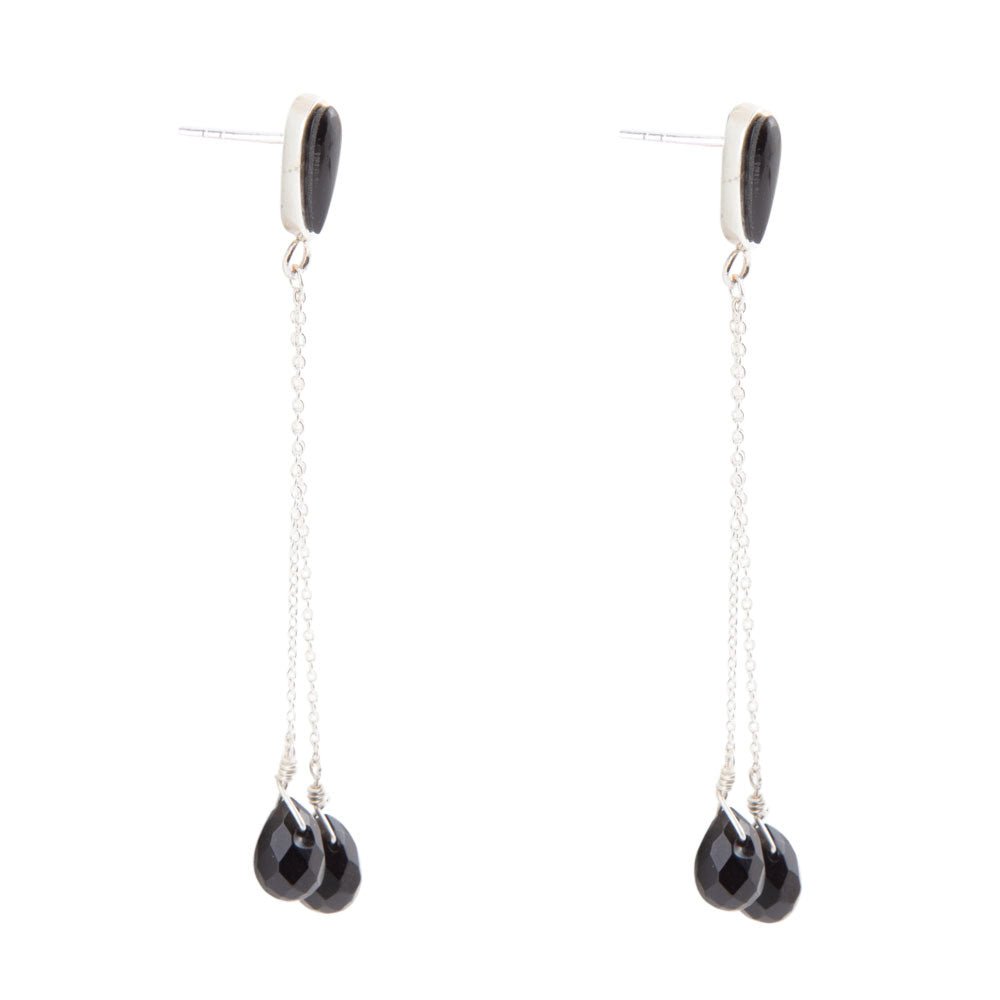 Palios Black Onyx Cascade Post Earrings Barse Jewelry