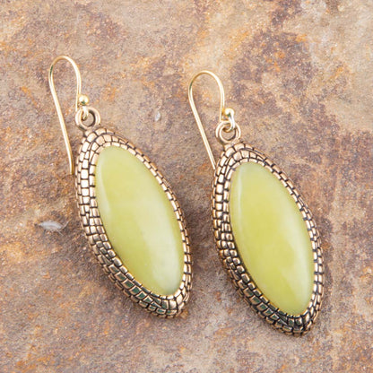 Palios Green Jade Drop Earrings Barse Jewelry