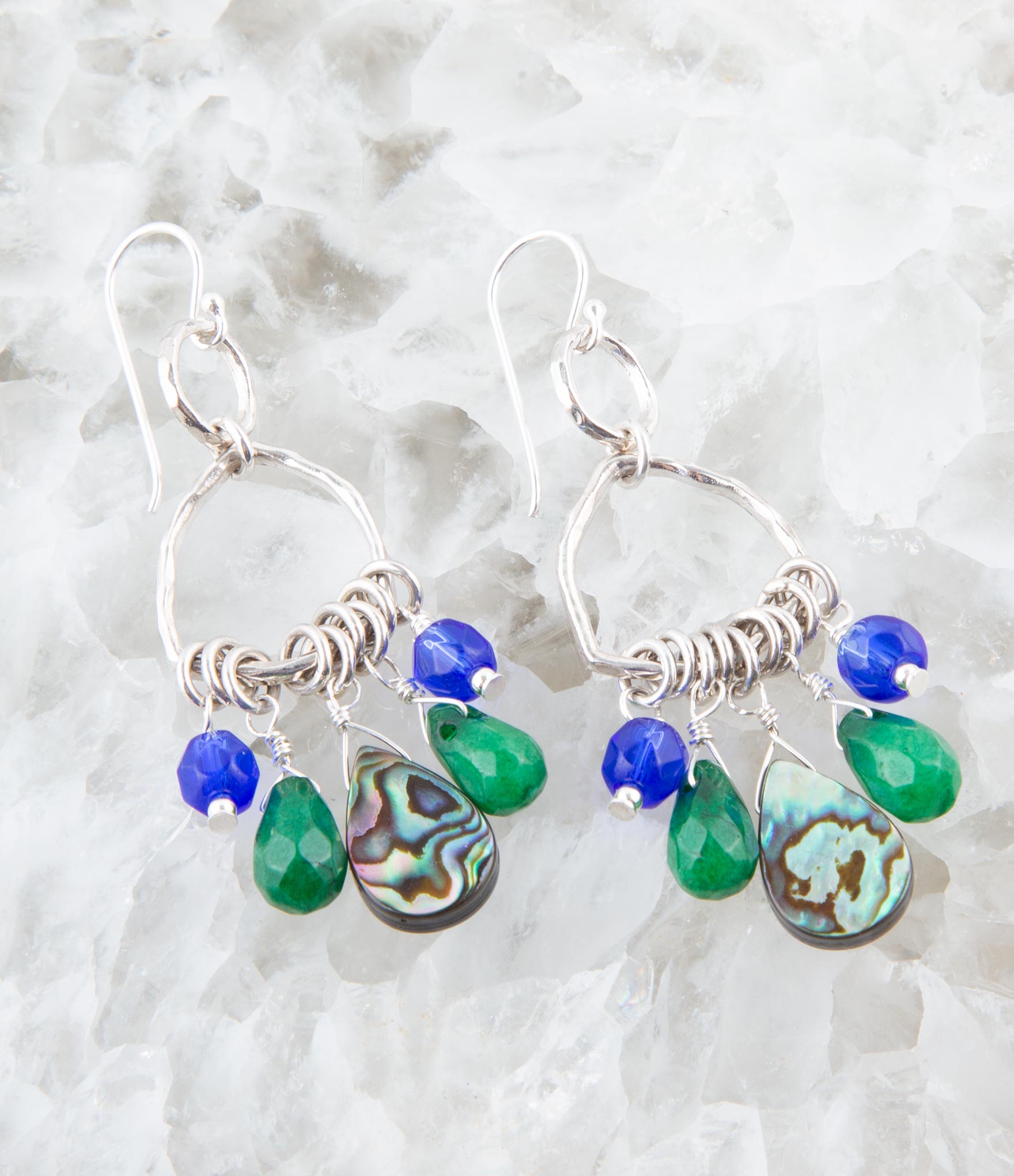Peacock Abalone Drop Earrings Barse Jewelry