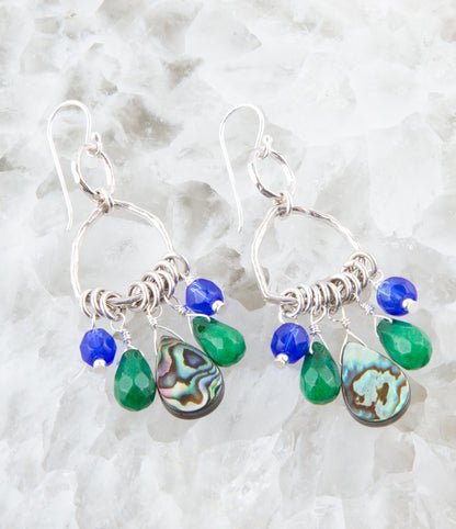 Peacock Abalone Drop Earrings Barse Jewelry