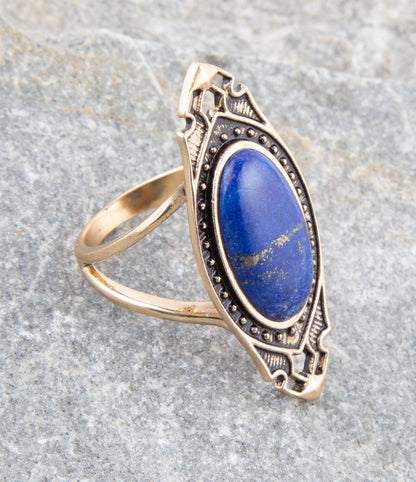 Phantom Lapis and Bronze Ring Barse Jewelry