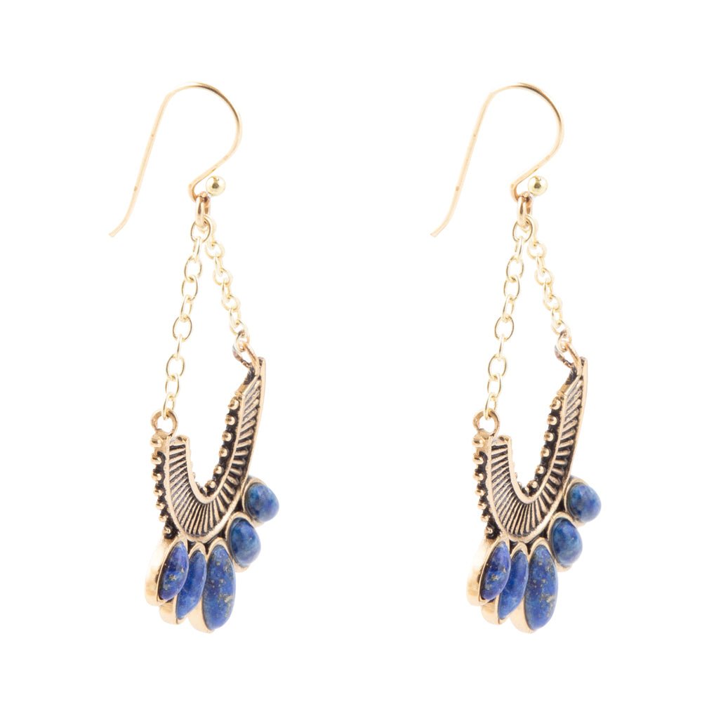 Phantom Lapis Chandelier Earrings Barse Jewelry
