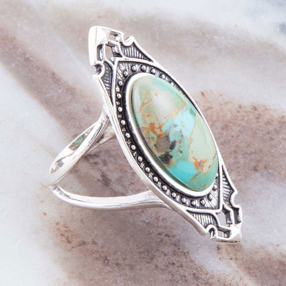 Phantom Blue Turquoise and Sterling Silver Ring Barse Jewelry