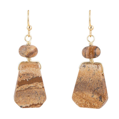 Picture Jasper Slab Earrings Barse Jewelry