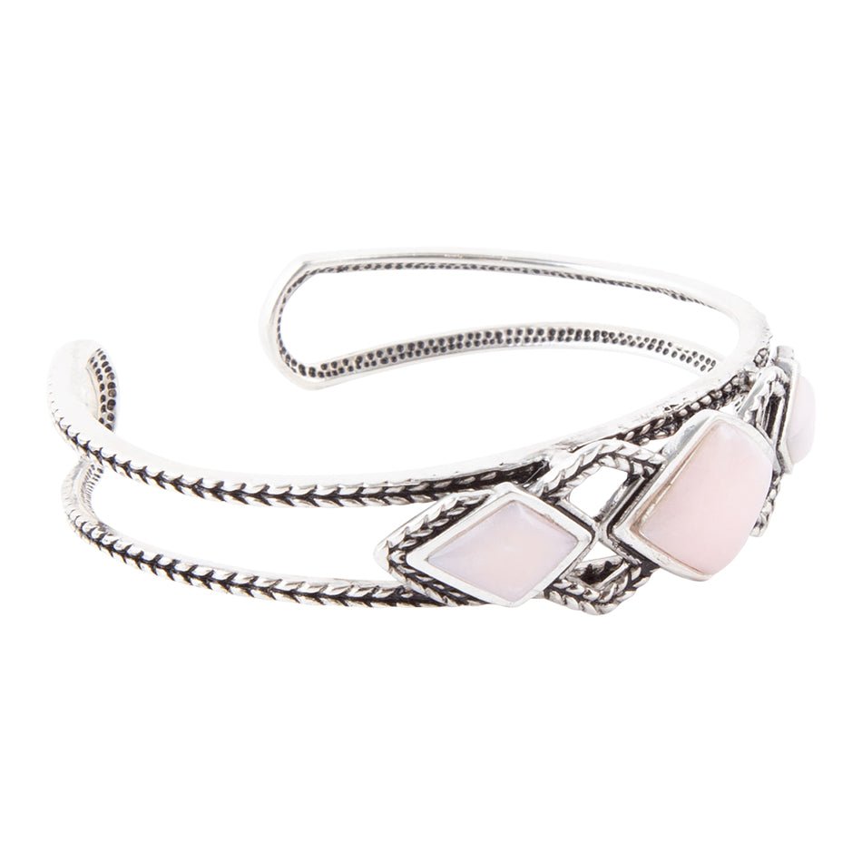 Pink Opal and Sterling Silver Cuff Bracelet Barse Jewelry