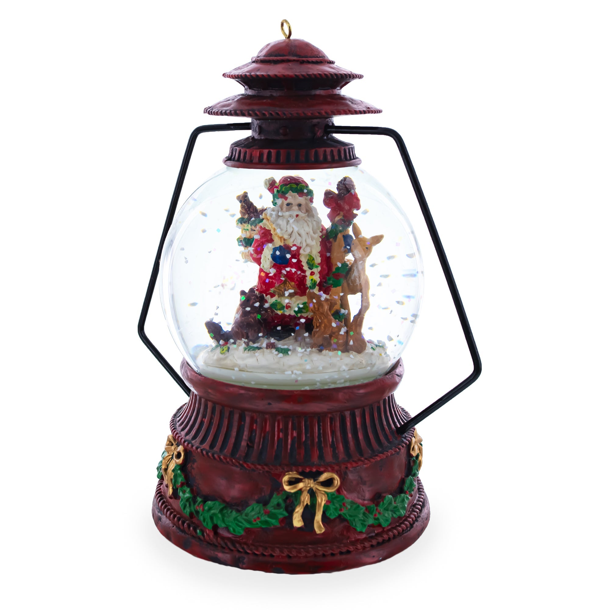 Santa's Wildlife Symphony Illuminated Musical Snow Globe