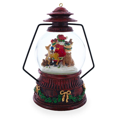 Santa's Wildlife Symphony Illuminated Musical Snow Globe