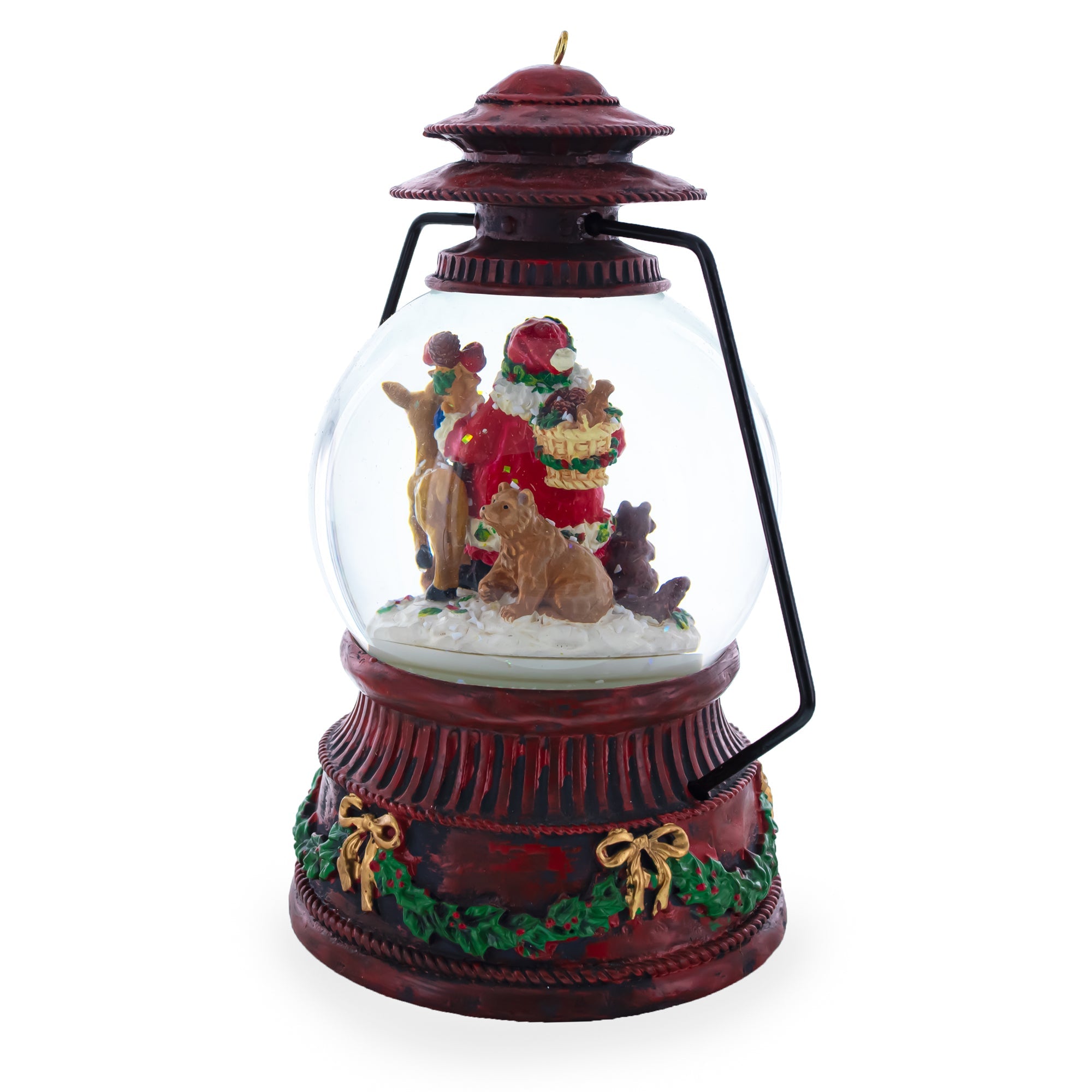 Santa's Wildlife Symphony Illuminated Musical Snow Globe