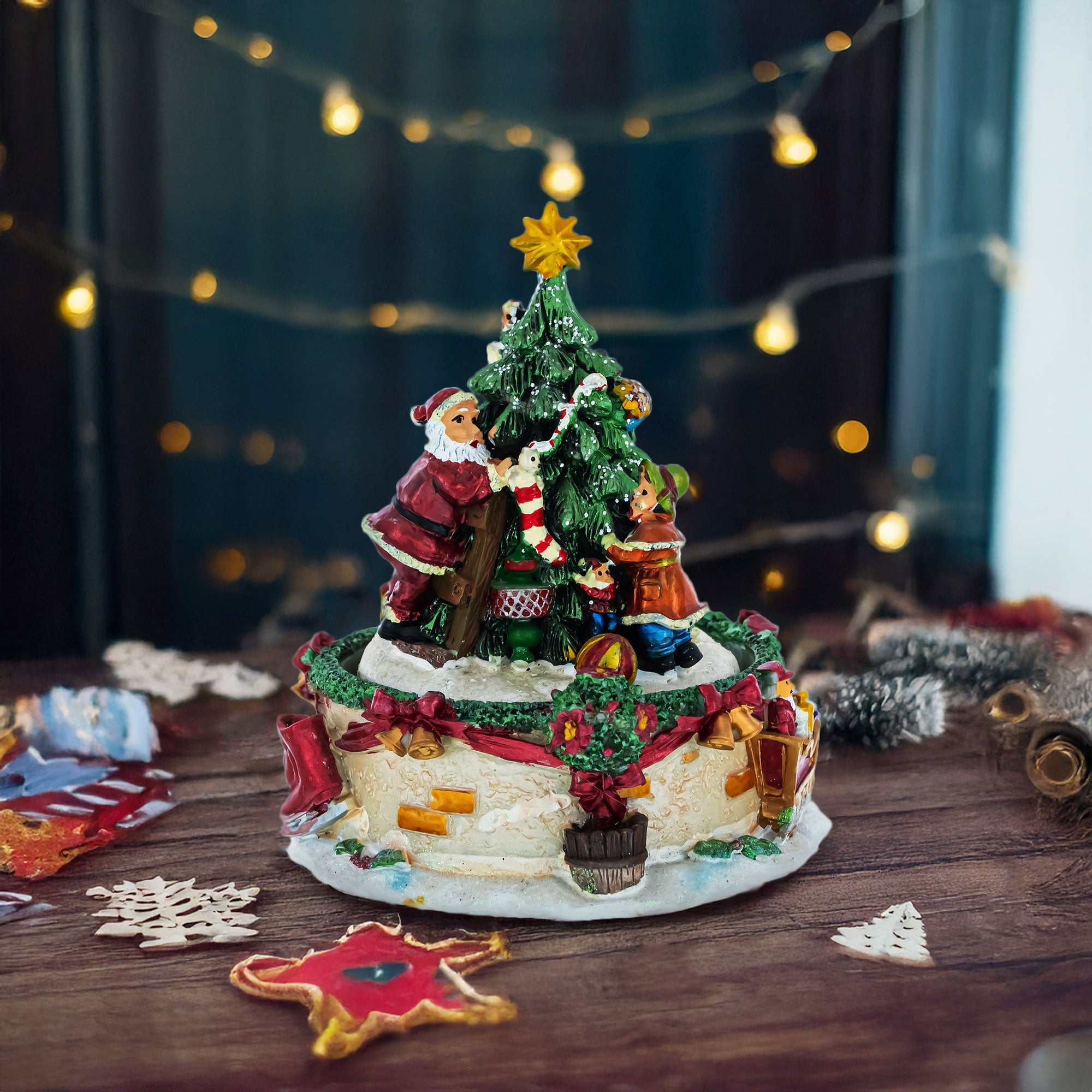 Tree Decorating Duo Spinning Musical Christmas Figurine BestPysanky