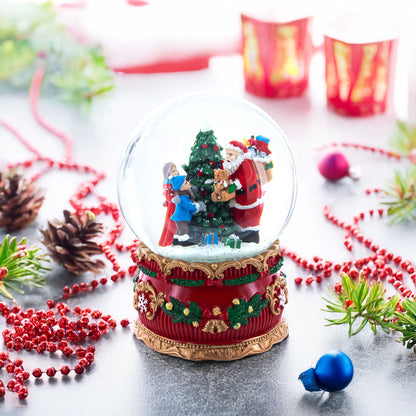 Santa's Gift Giver Musical Snow Water Globe
