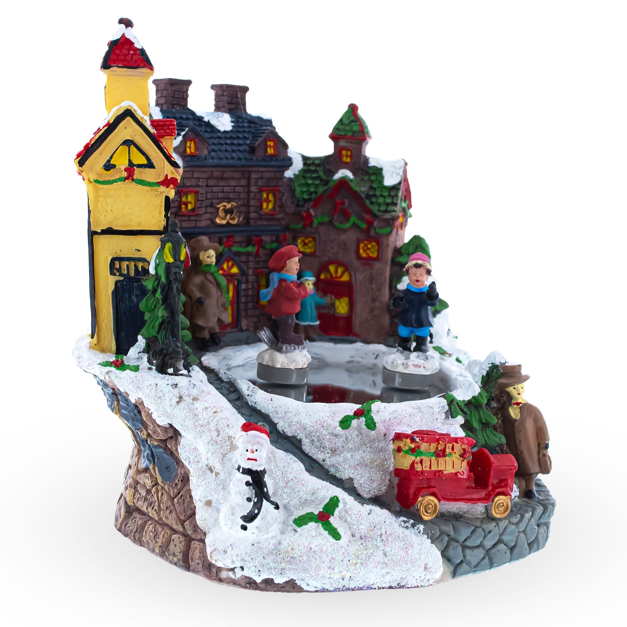 Winter Village Skating Animated Musical Christmas Figurine