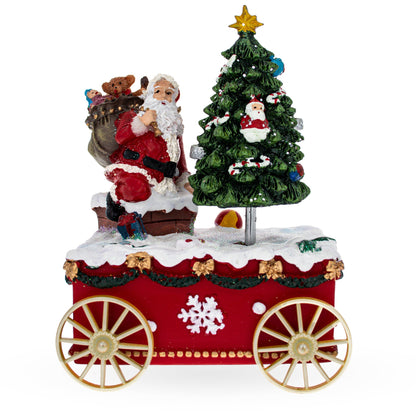 Spinning Christmas Tree Musical Box on Wheels BestPysanky