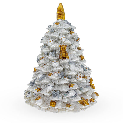White Christmas Tree Spinning Musical Figurine