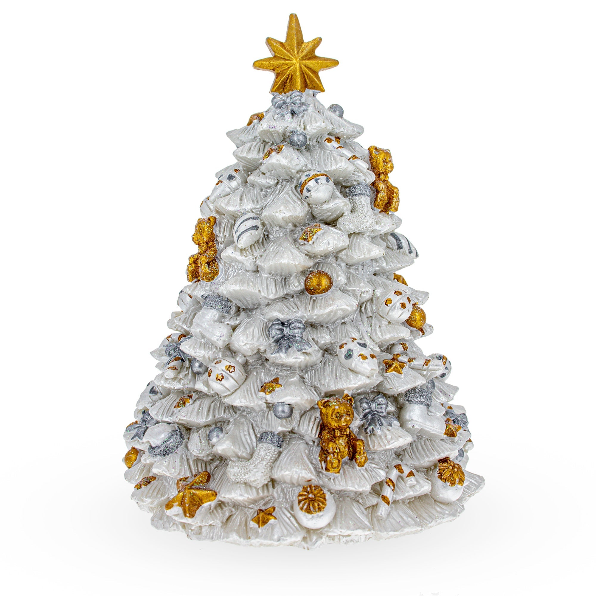 White Christmas Tree Spinning Musical Figurine