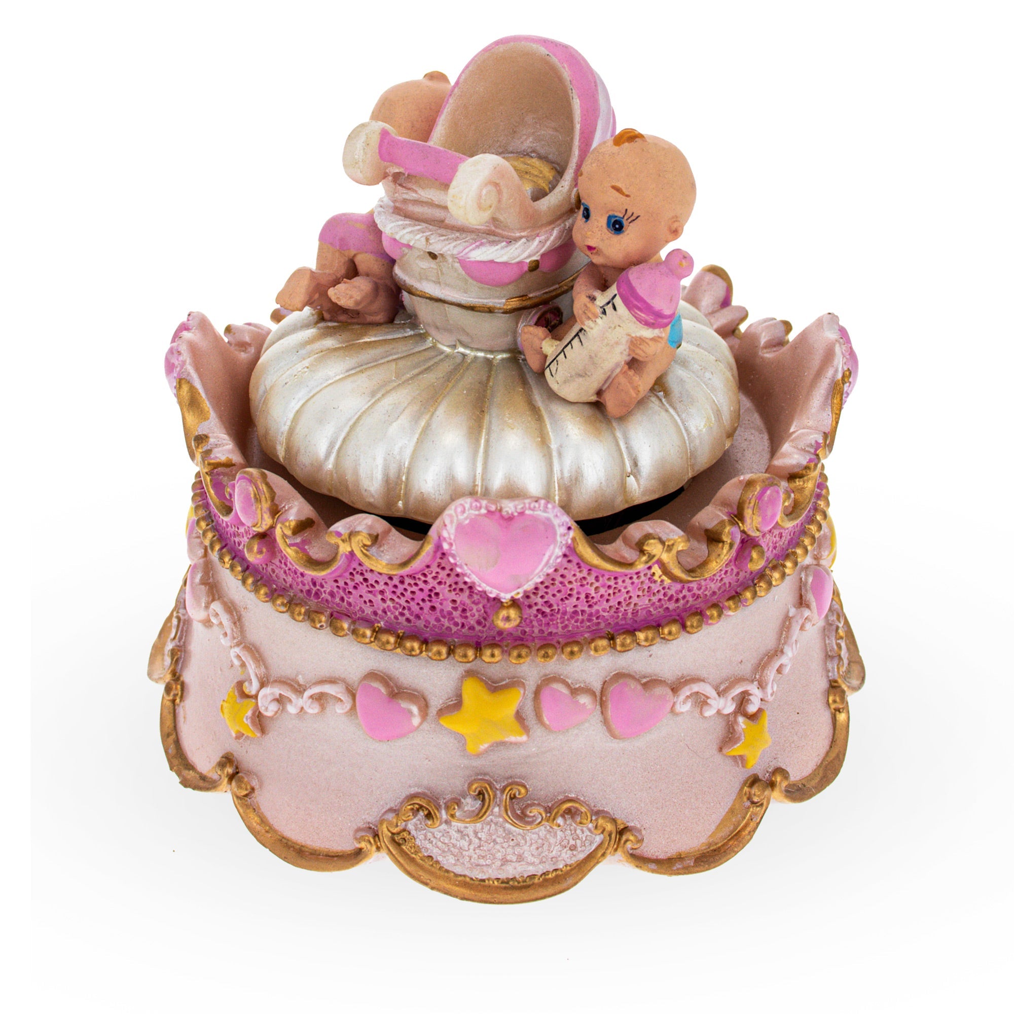 Spinning Musical Figurine with Crawling Babies