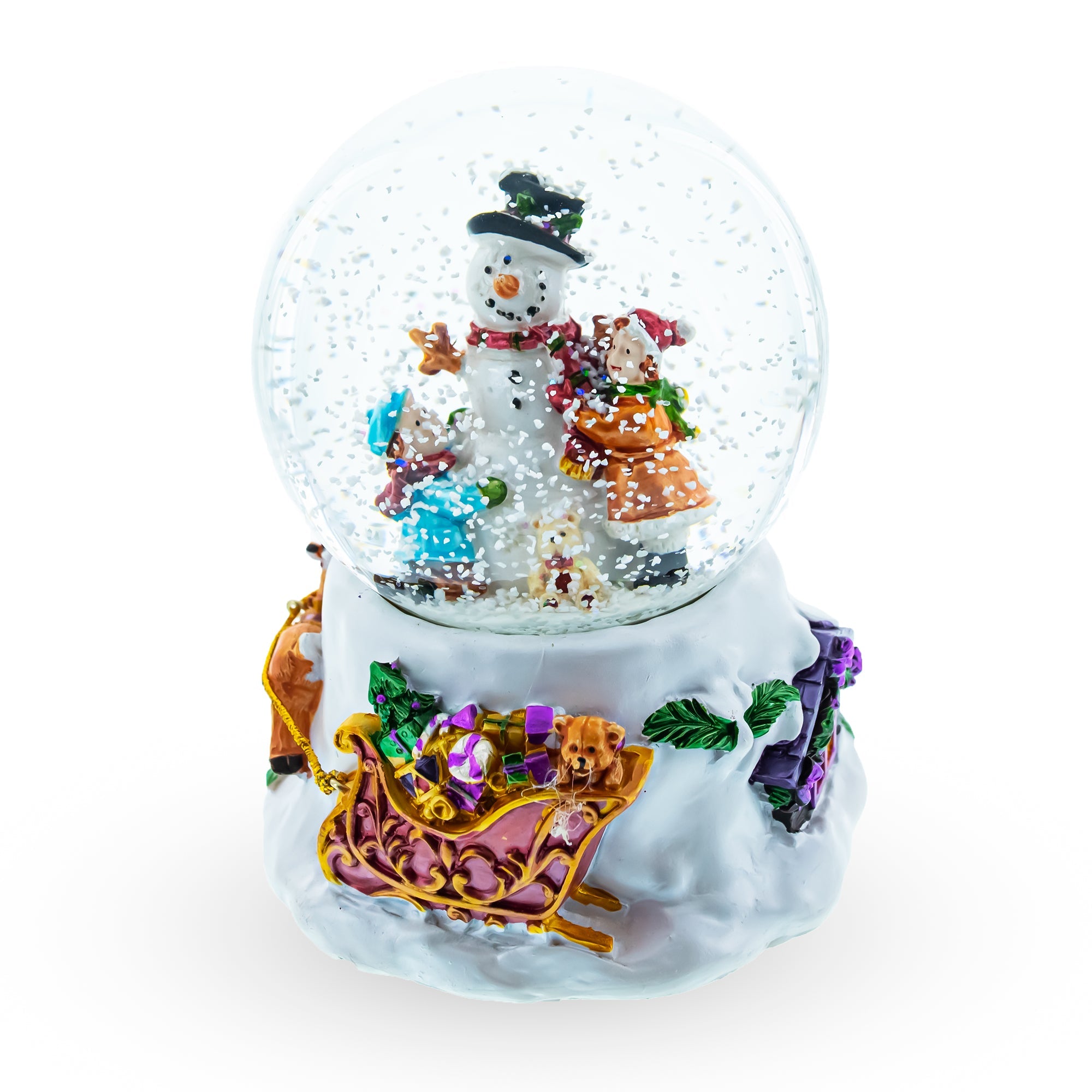 Snowman Embrace Musical Water Snow Globe