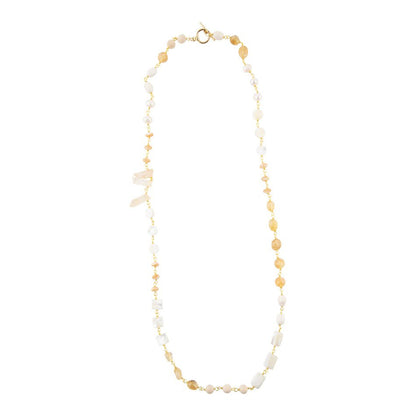 Precious White Pearl and Crystal Necklace Barse Jewelry