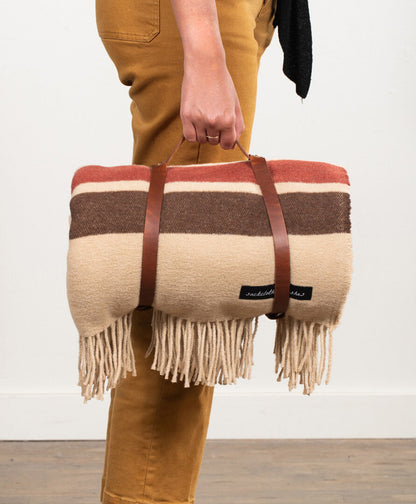 Leather Blanket Roll Blanket