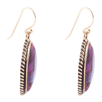 Purple Turquoise Boulder Statement Earrings Barse Jewelry