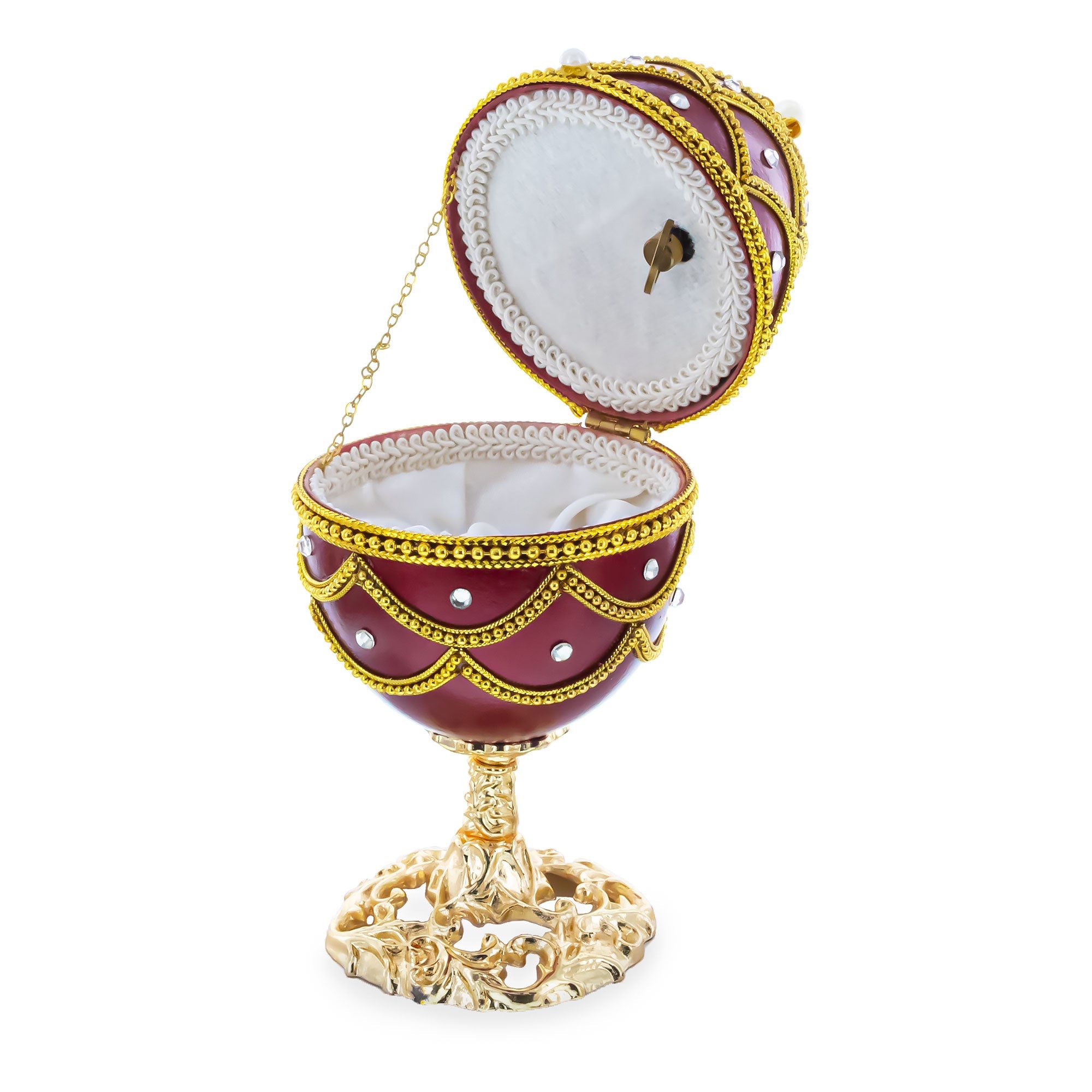 Real Eggshell Royal Inspired Musical Easter Egg 5.4 Inches