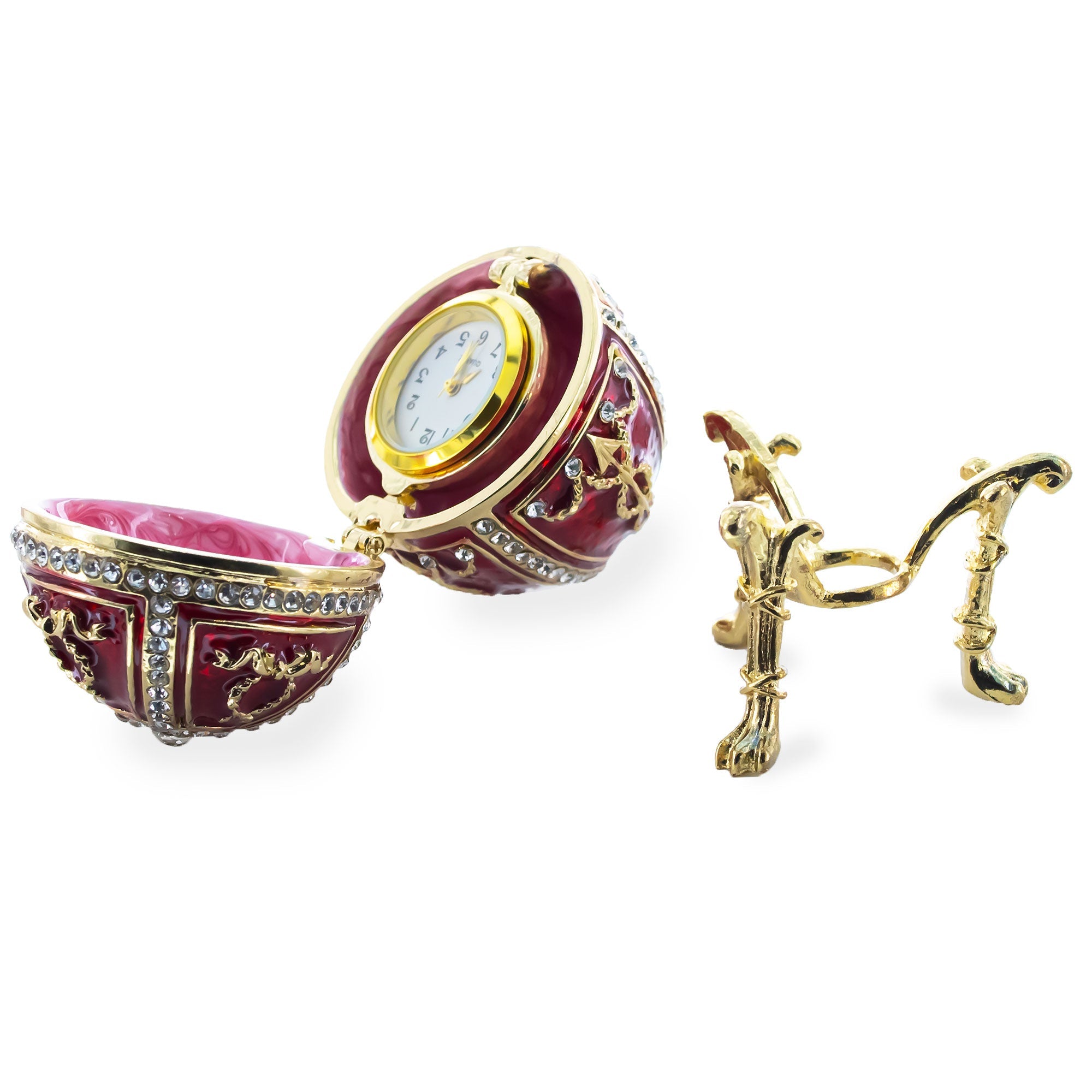 1895 Rosebud Royal Imperial Easter Egg with Clock Surprise BestPysanky