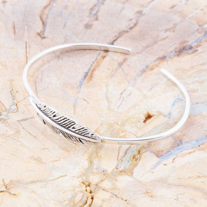 Quill Sterling Feather Cuff Bracelet Barse Jewelry