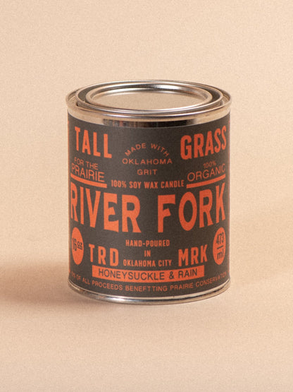 River Fork: Honeysuckle + Rain Soy Wax Candle Tallgrass Supply