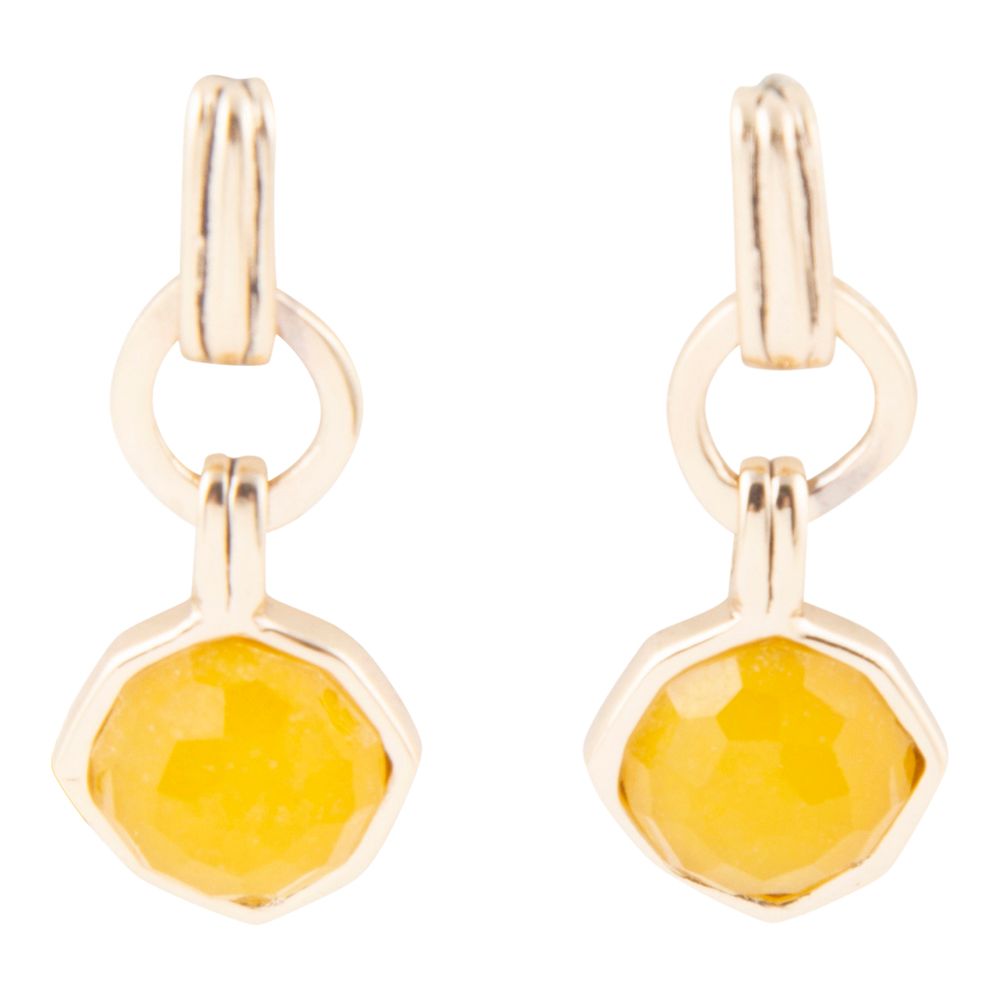 River Rocks Yellow Quartz and Golden Bronze Earrings Barse Jewelry