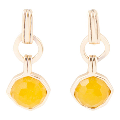 River Rocks Yellow Quartz and Golden Bronze Earrings Barse Jewelry