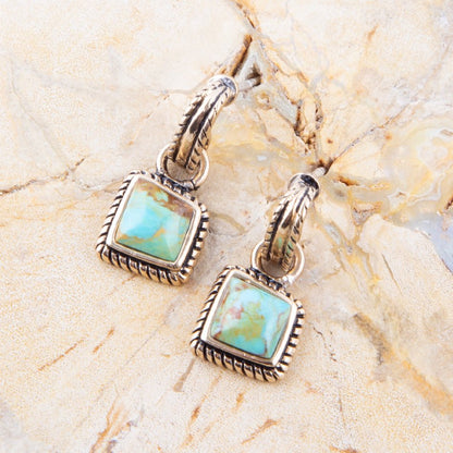 Roped Around Turquoise and Bronze Earrings Barse Jewelry