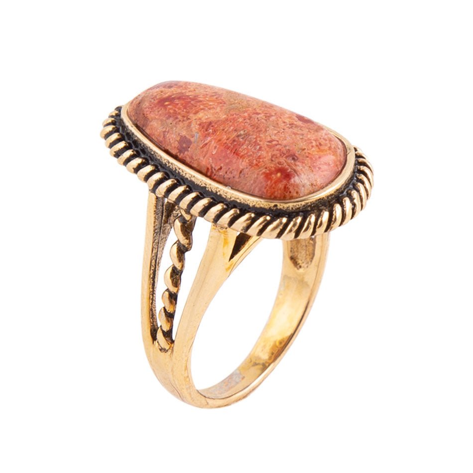Roped Sponge Coral Ring Barse Jewelry