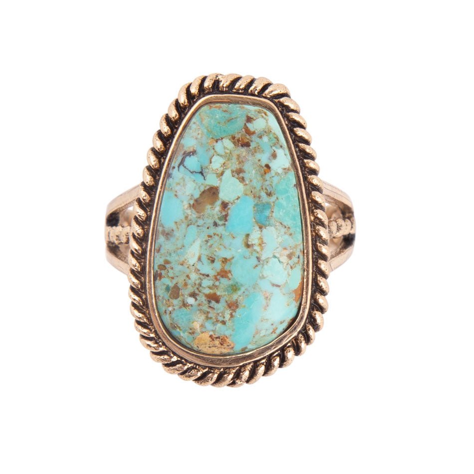 Roped Turquoise Ring Barse Jewelry