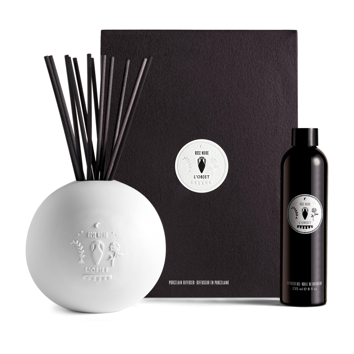 Rose Noire Porcelain Diffuser Set by L'Objet