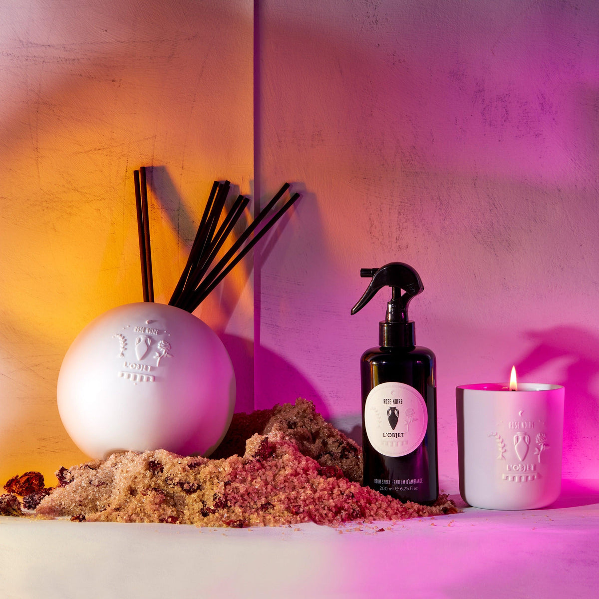 Rose Noire Porcelain Diffuser Set by L'Objet