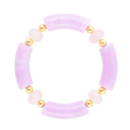 Rose Quartz Lilac Stretch Bracelet Barse Jewelry