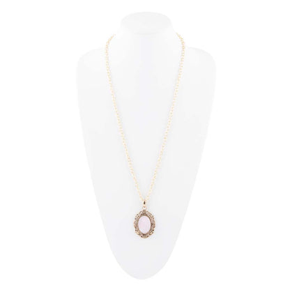 Rosie Pink Opal Pendant Necklace Barse Jewelry