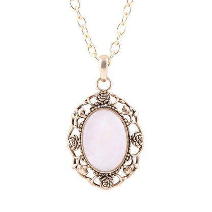 Rosie Pink Opal Pendant Necklace Barse Jewelry