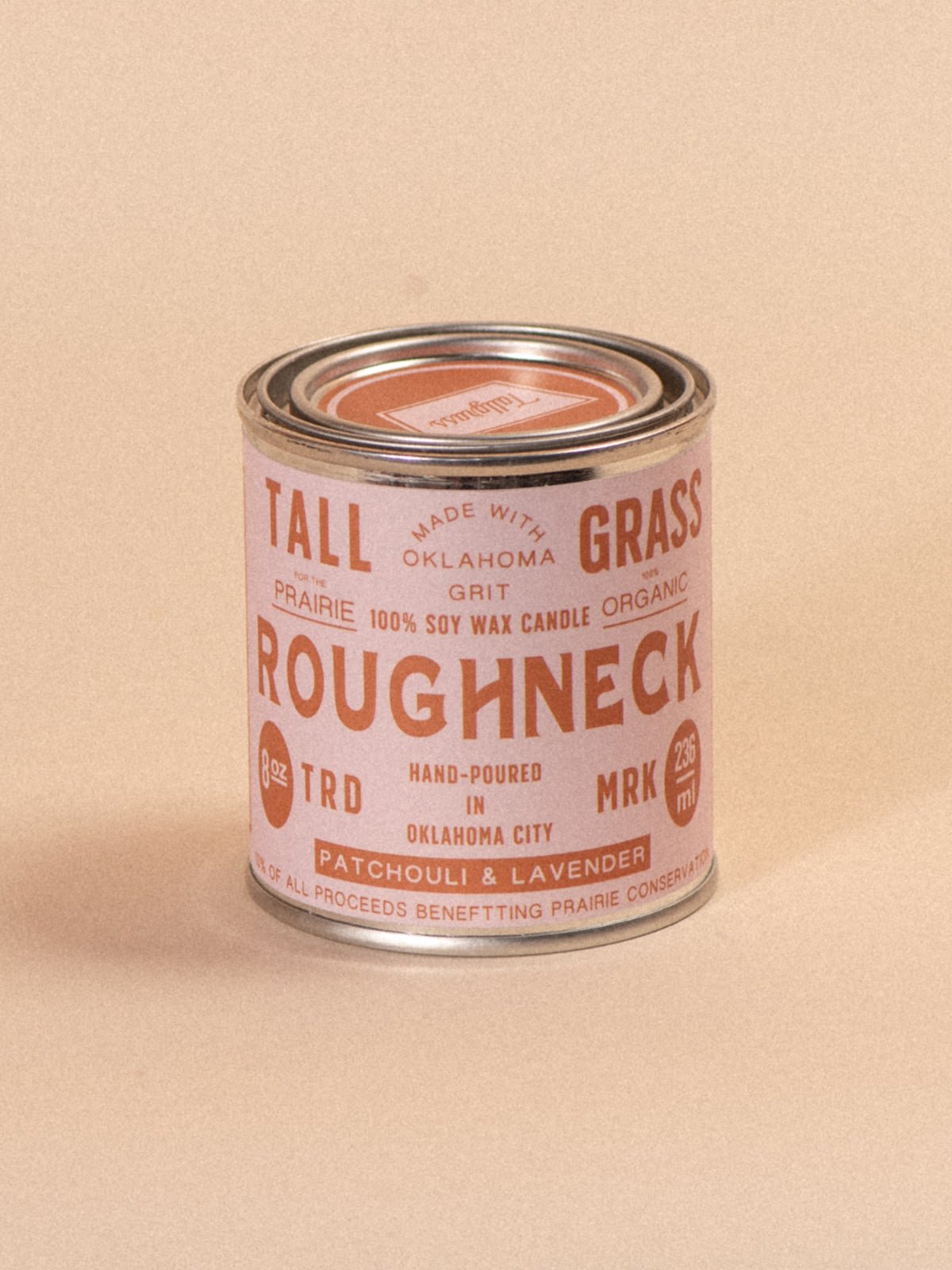 Roughneck: Patchouli + Lavender Soy Wax Candle Tallgrass Supply