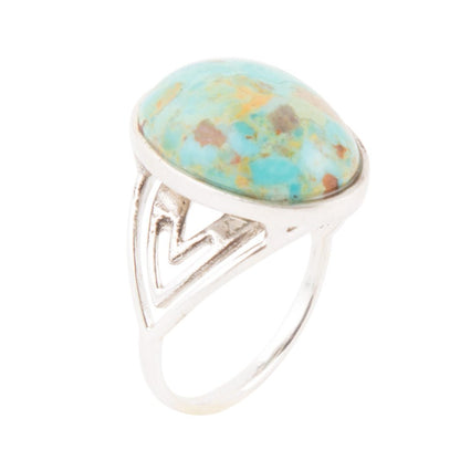 Rustic Refinement Ring -Turquoise Barse Jewelry