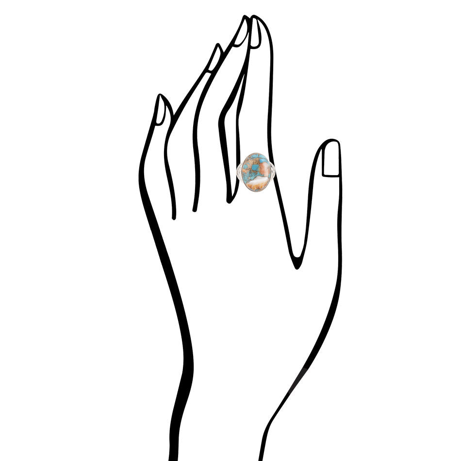 Rustic Refinement Ring - Turquoise Matrix Barse Jewelry