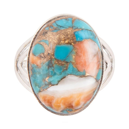 Rustic Refinement Ring - Turquoise Matrix Barse Jewelry