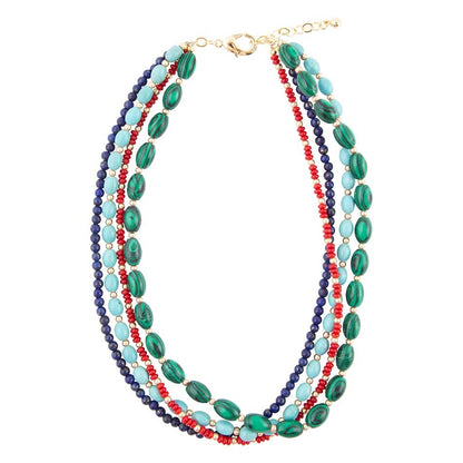 Scarsdale Multi Stone Colorful Statement Necklace Barse Jewelry